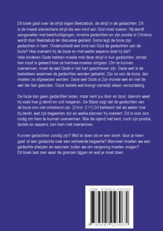 Achterkant van De strijd tegen Beëlzebub, heer der vliegen