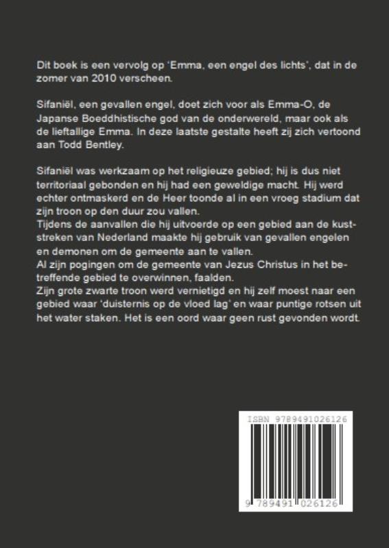 Achterkant van De val van Sifaniël, alias Emma-O, alias Emma
