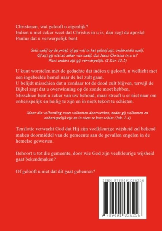 Achterkant van Christen, waarom gelooft u (dat) niet?