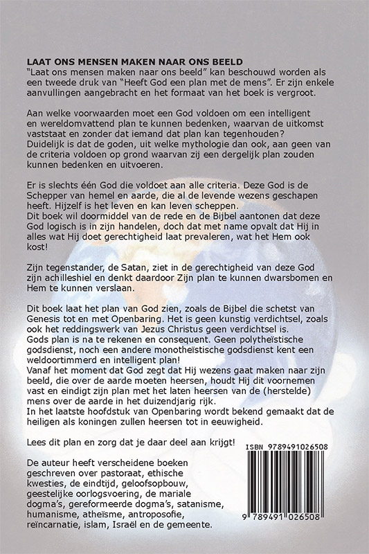 Achterkant van Laat ons mensen maken naar ons beeld