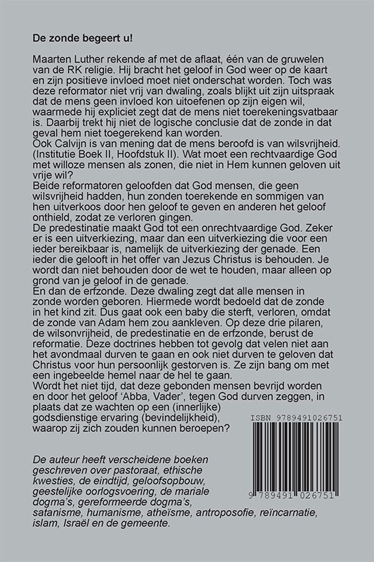Achterkant van DE ZONDE BEGEERT U!