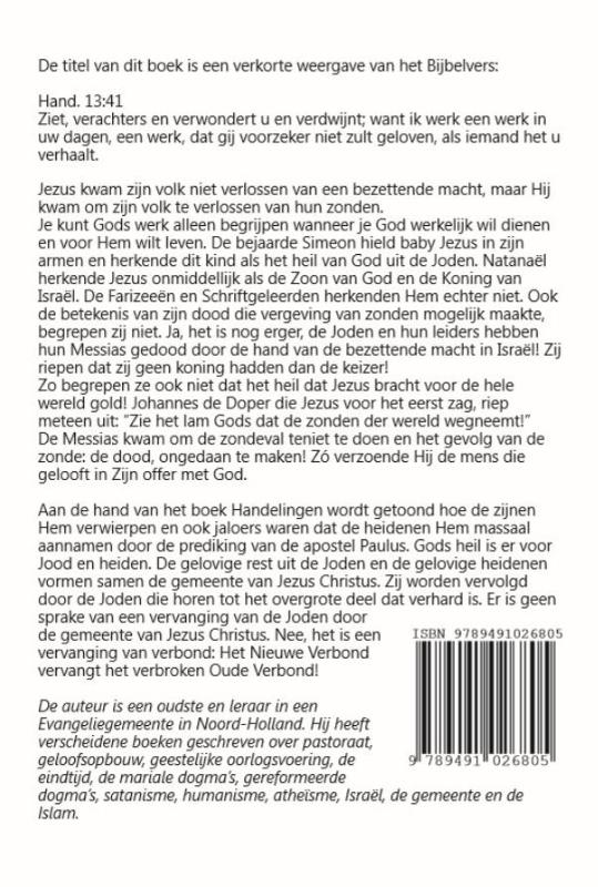 Achterkant van Ik doe een werk dat u zeker niet zult geloven