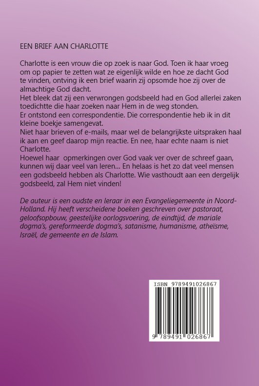Achterkant van Een brief aan Charlotte