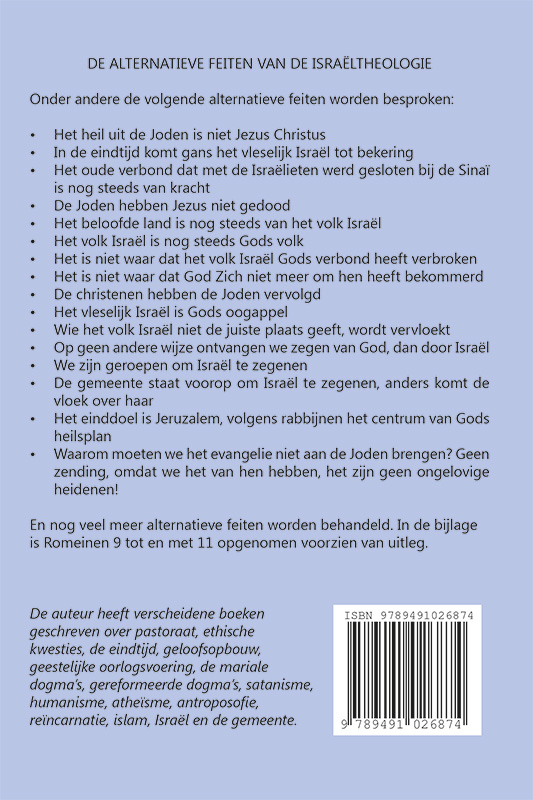Achterkant van De alternatieve feiten van de Israëltheologie