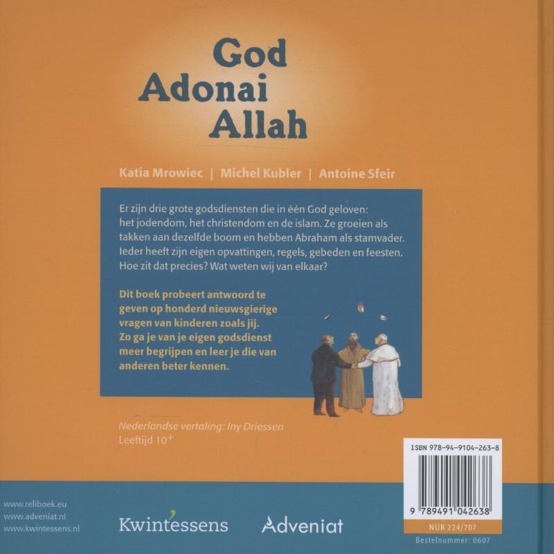 Achterkant van God, Adonai, Allah