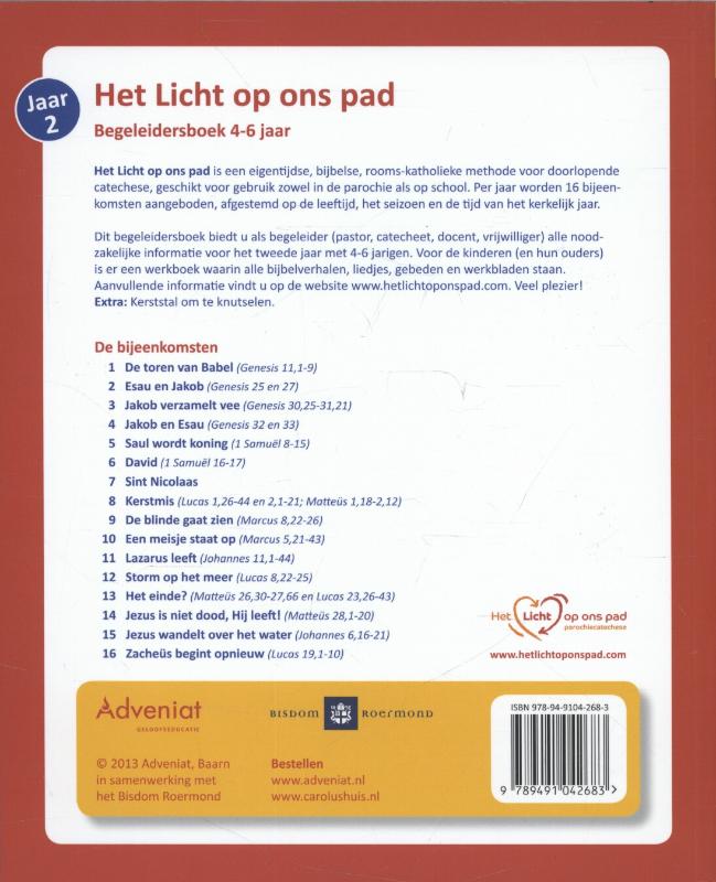 Achterkant van begeleidersboek