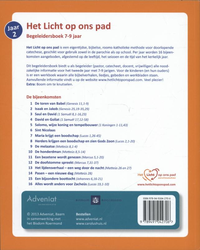 Achterkant van begeleidersboek