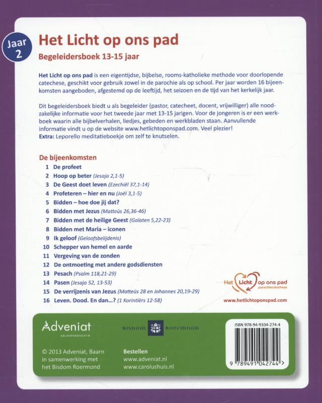 Achterkant van Begeleidersboek