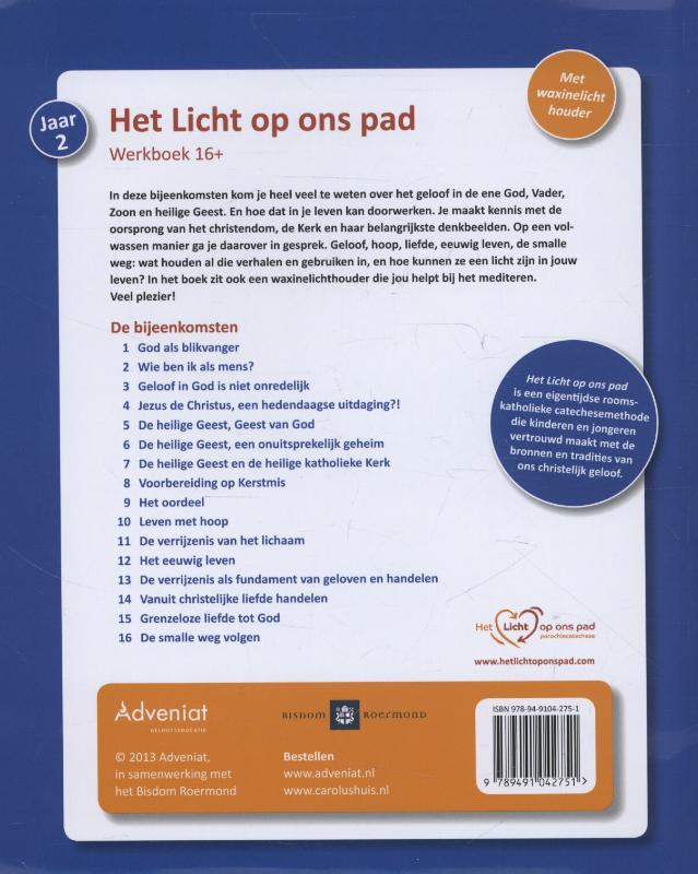 Achterkant van Werkboek 16+