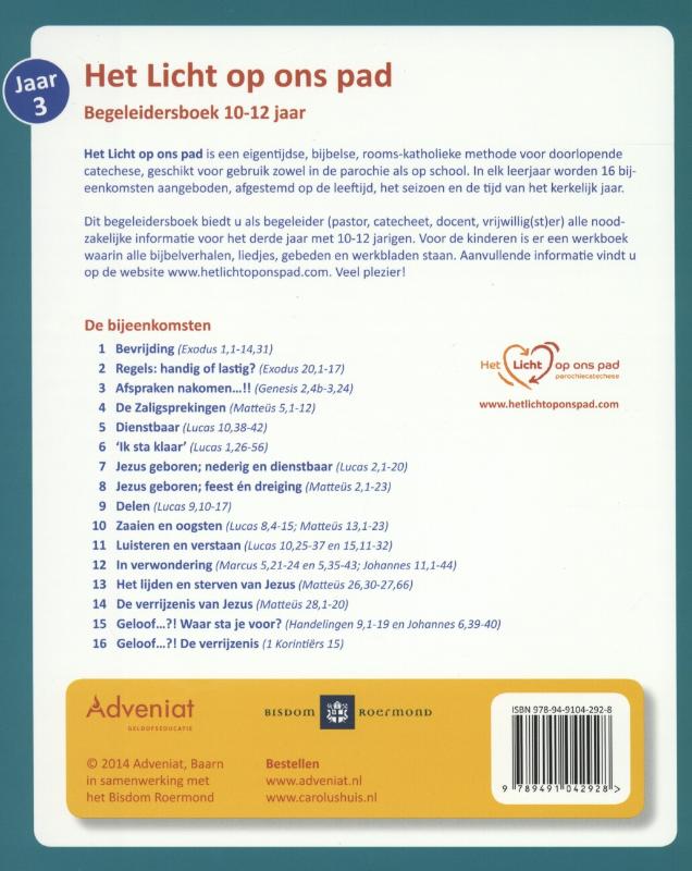 Achterkant van Begeleidersboek 10-12 jarigen