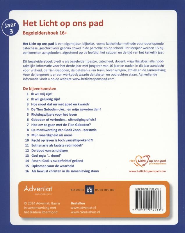 Achterkant van Begeleidersboek 16 plus