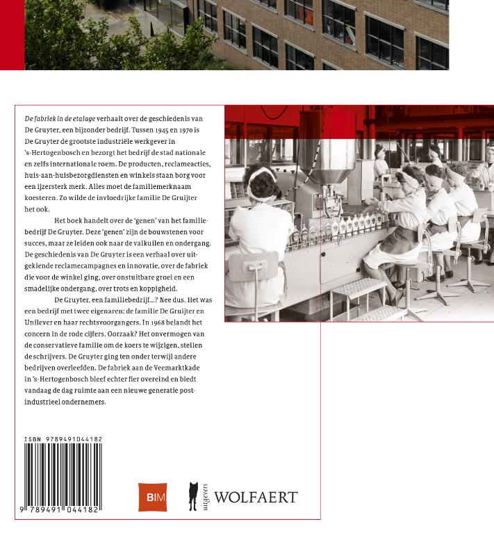 Achterkant van De fabriek in de etalage