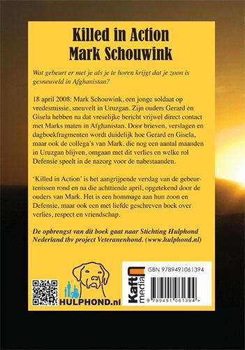 Achterkant van Killed in action; Mark Schouwink