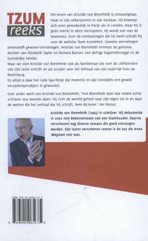 Achterkant van De avonturen van mijn rode flesje