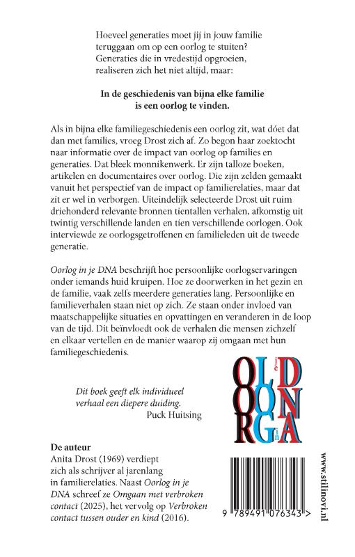 Achterkant van Oorlog in je DNA