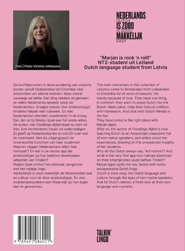 Achterkant van Nederlands is zooo makkelijk; Dutch is sooo easy