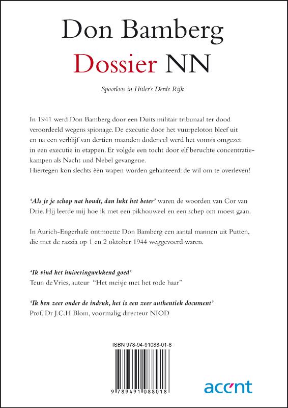 Achterkant van Dossier NN