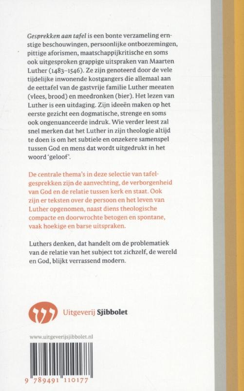 Achterkant van Gesprekken aan tafel