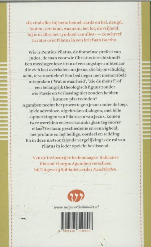 Achterkant van Pilatus en Jezus