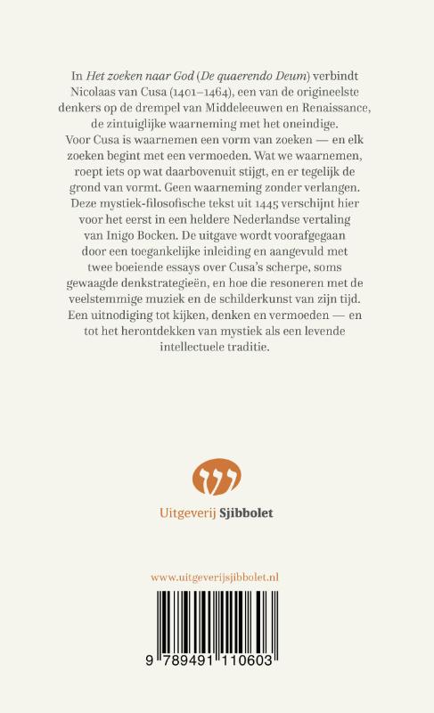 Achterkant van Het zoeken naar God