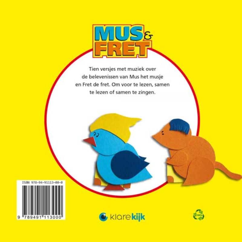 Achterkant van De belevenissen van Mus en Fret