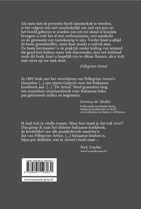 Achterkant van Artusi