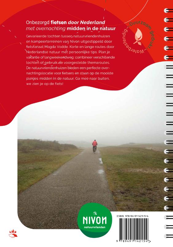 Achterkant van De Natuurvrienden Fietsgids