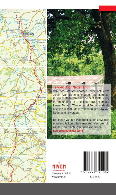 Achterkant van Pieterpad