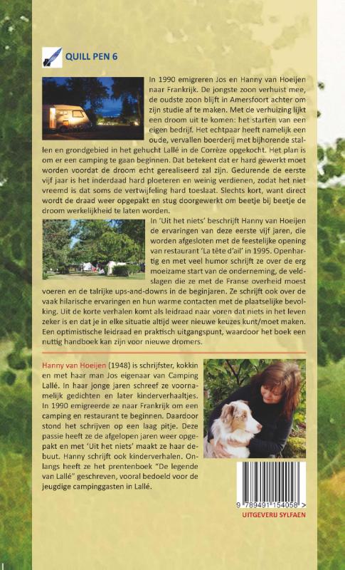 Achterkant van Uit het niets