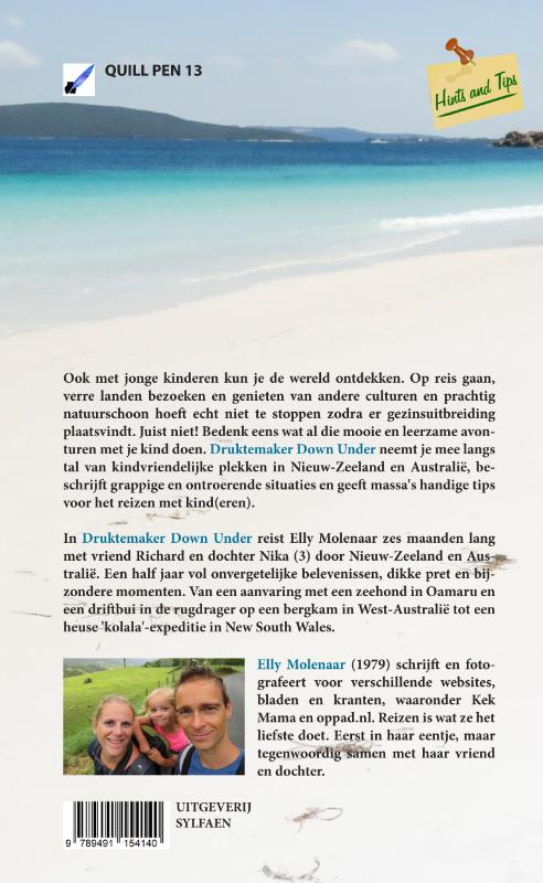 Achterkant van Druktemaker Down Under