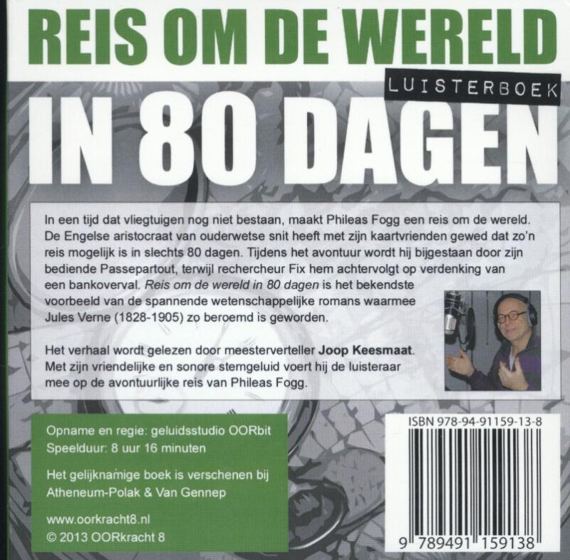 Achterkant van Reis om de wereld in 80 dagen