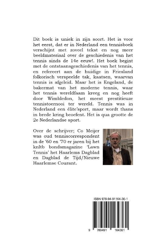 Achterkant van Lawn Tennis