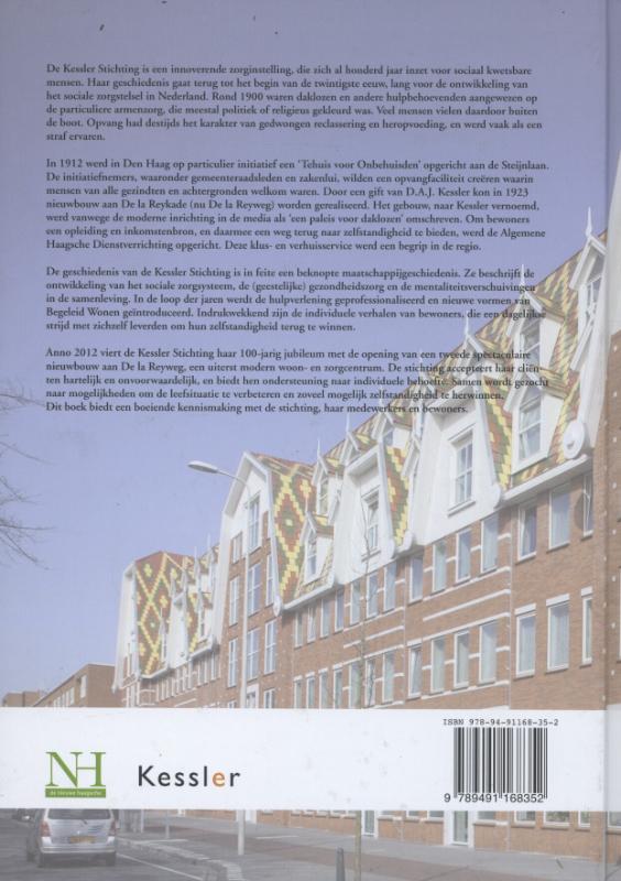 Achterkant van Kessler Stichting 10 jaar thuis in Den Haag