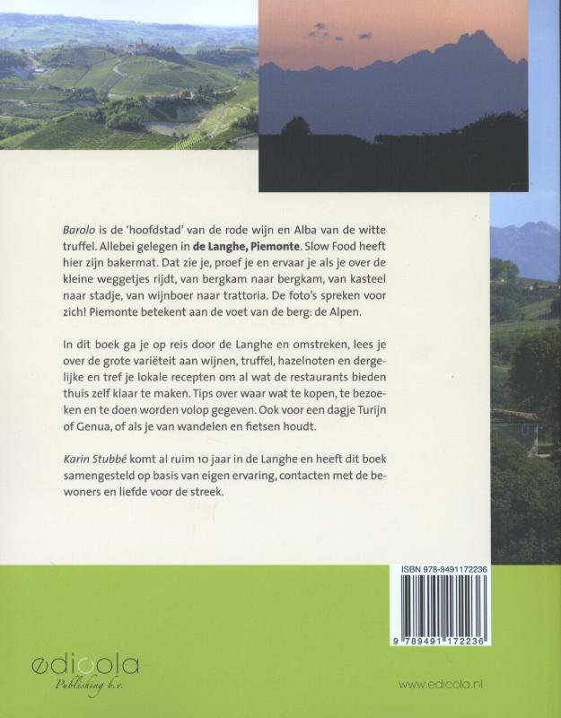 Achterkant van Genieten in de Piemonte