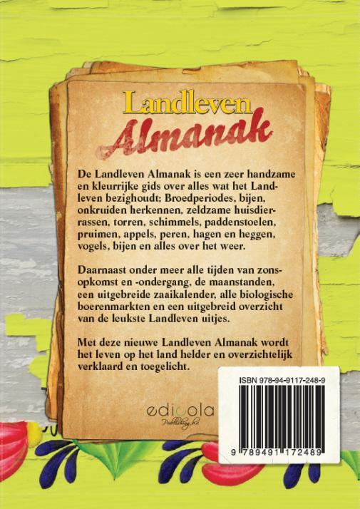 Achterkant van Landleven almanak