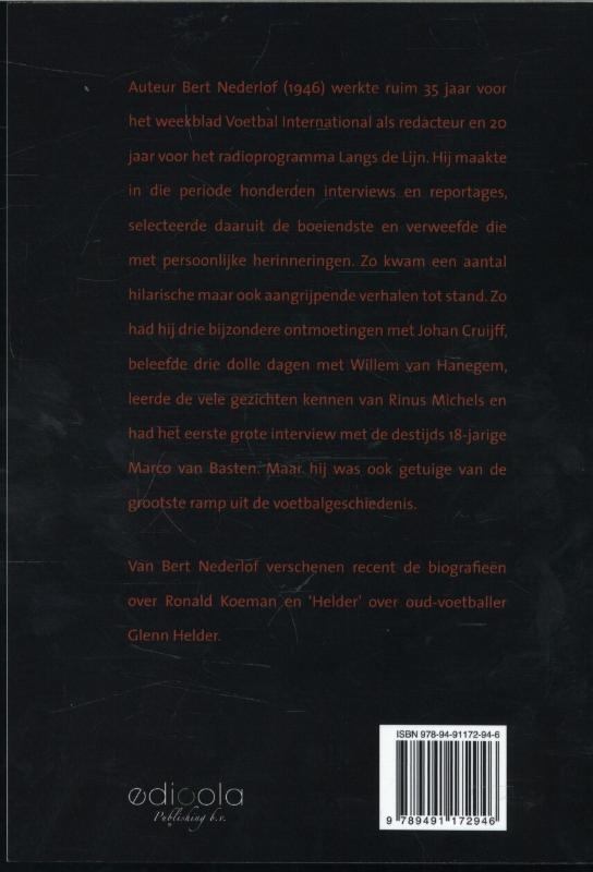 Achterkant van Drie dolle dagen met de Kromme en andere voetbalverhalen
