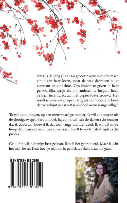 Achterkant van Laat me gaan als de bomen bloeien