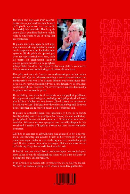 Achterkant van 50 Jaar anders ondernemen