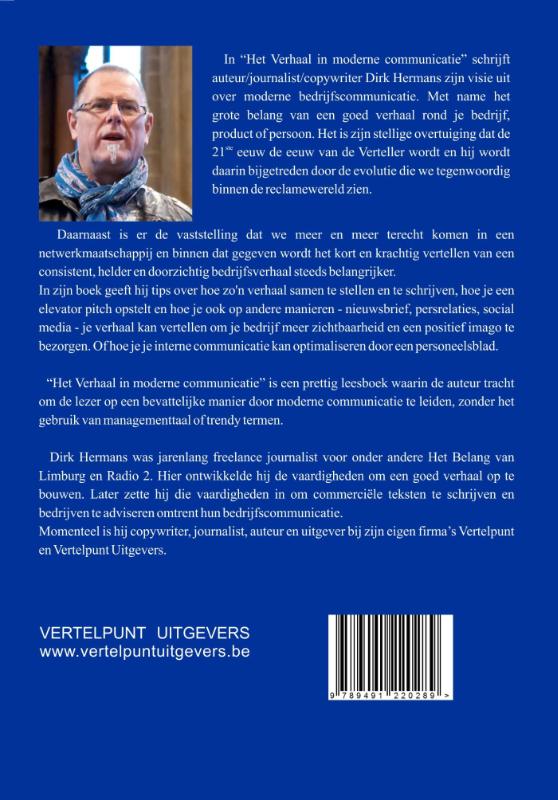 Achterkant van Het verhaal in moderne communicatie
