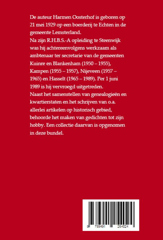 Achterkant van Gedichten en Gedachten
