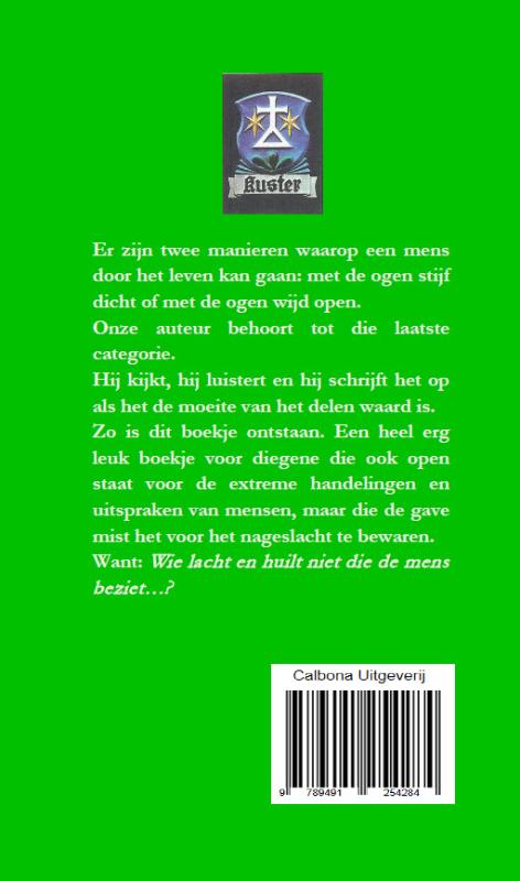 Achterkant van Wie lacht niet...
