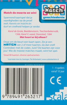 Achterkant van Geschiedenis