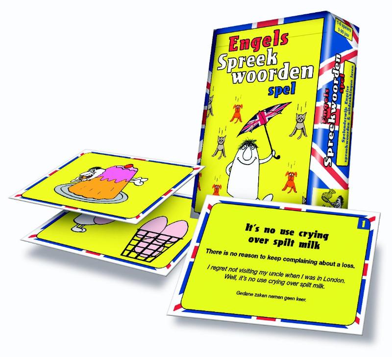 Achterkant van Engels spreekwoordenspel