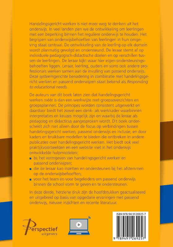 Achterkant van Handelingsgericht werken in passend onderwijs