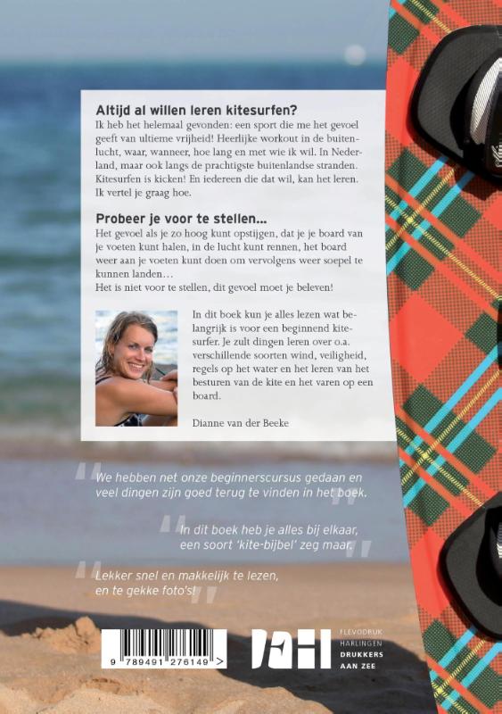 Achterkant van Kitesurfen voor beginners