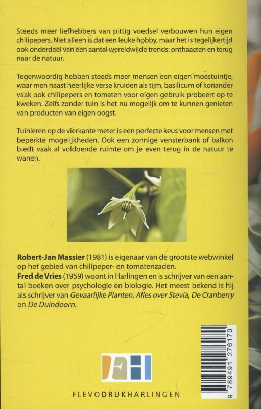 Achterkant van deel: het kweken van chilipepers