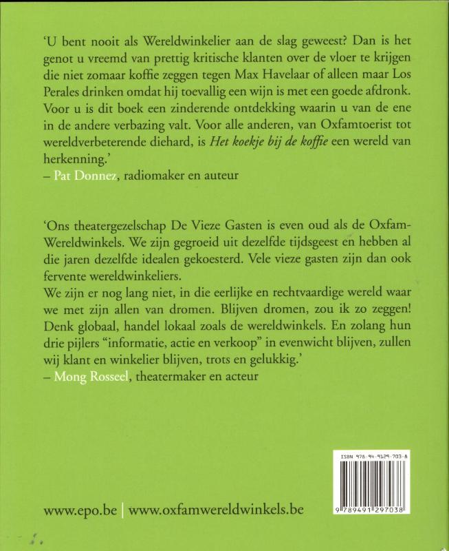Achterkant van Het koekje bij de koffie