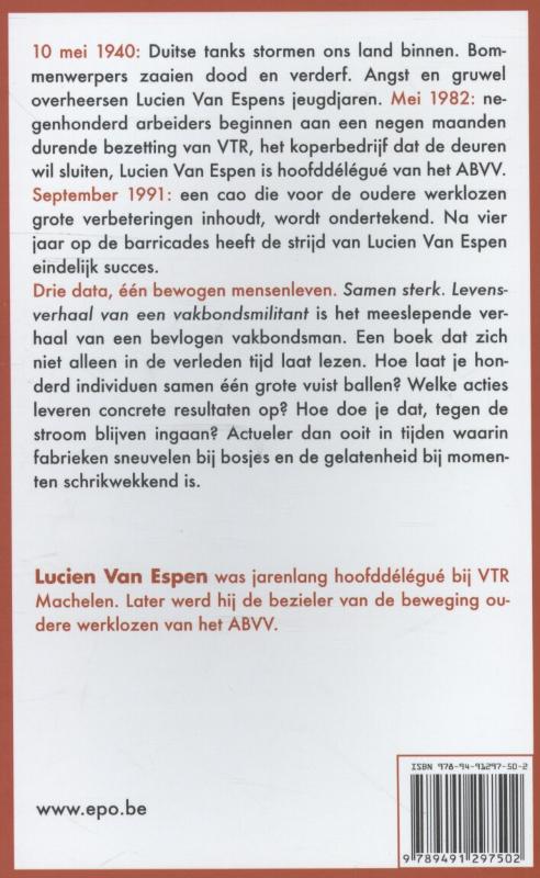 Achterkant van Levensverhaal van een vakbondsmilitant