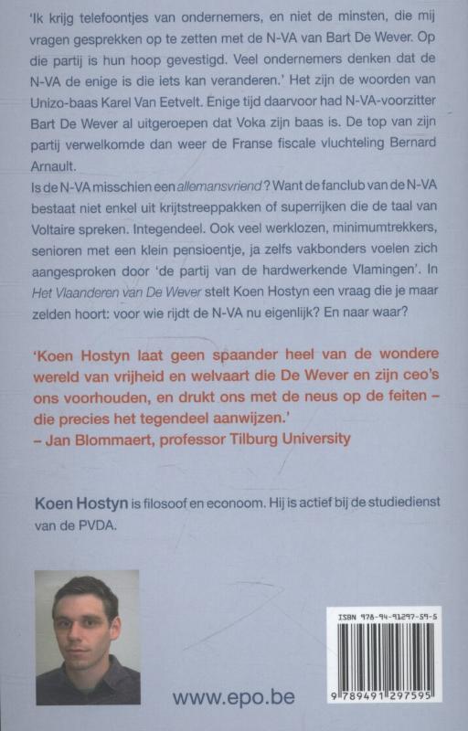 Achterkant van Het Vlaanderen van de wever