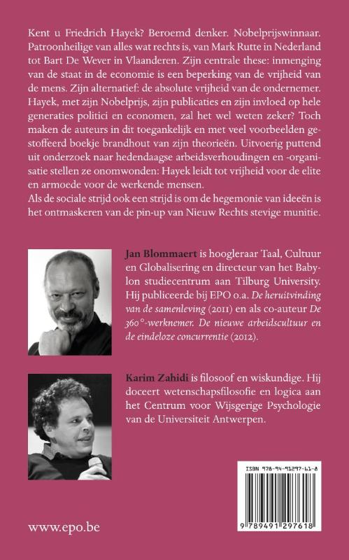 Achterkant van Paradox van Hayek